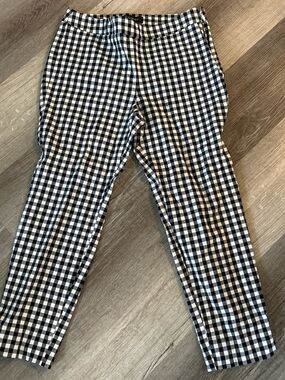 Talbots Black & White Gingham Pants